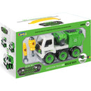 vuilniswagen junior 35 x 19 cm groen/wit driedelig