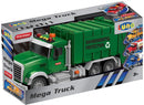 vuilniswagen Mega Truck junior 38 x 14 cm frictie groen