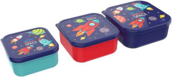 fruitbox Space 12 x 12 cm donkerblauw 3-delig