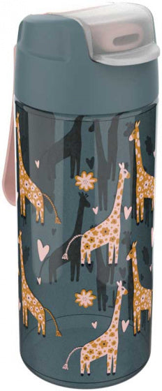 waterfles Giraffe junior 400 ml donkergrijs