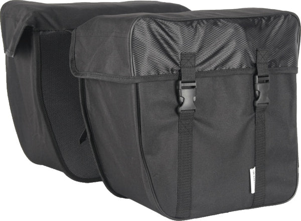 dubbele fietstas zwart 35 liter