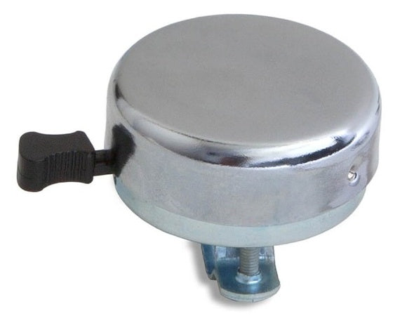 Fietsbel 55 mm staal zilver