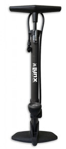 fietspomp met manometer 6 Bar staal 68 cm grijs/zwart