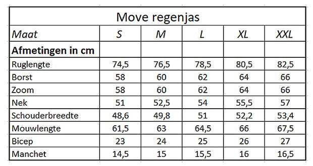 regenjas Move heren polyester geel maat XL