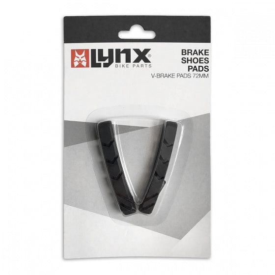 remblokrubbers V-brake 72 x 10 mm zwart 2 stuks