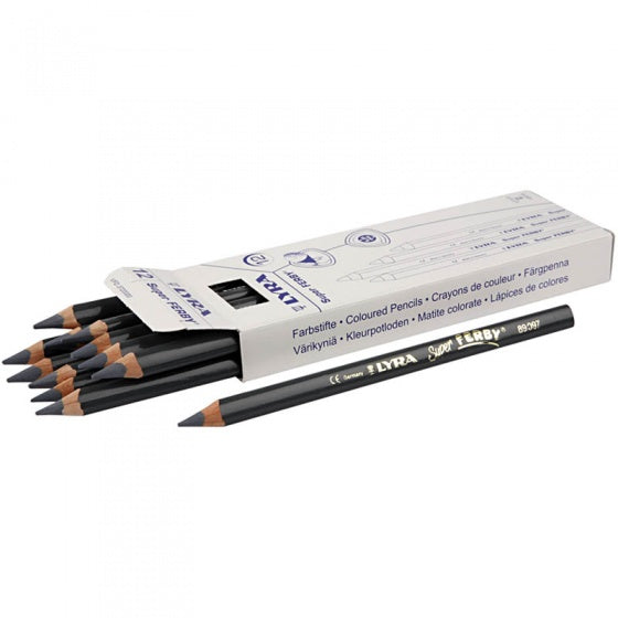 Super Ferby kleurpotloden grijs 12 stuks