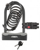 U-Slot met spiraalkabel zwart 240 x 15 mm zwart