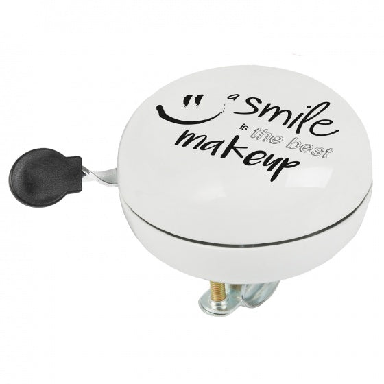 fietsbel ding-dong Smile 80 mm wit