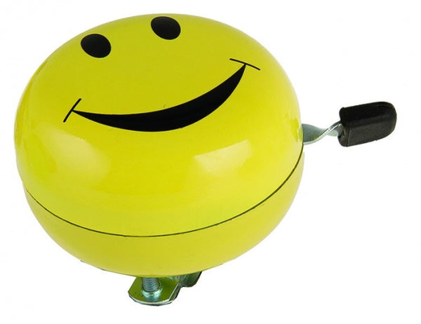 Fietsbel Ding-Dong M-Wave ø80mm - smiley yellow