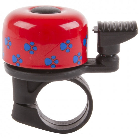 fietsbel Mini-Mix aluminium 35 mm rood