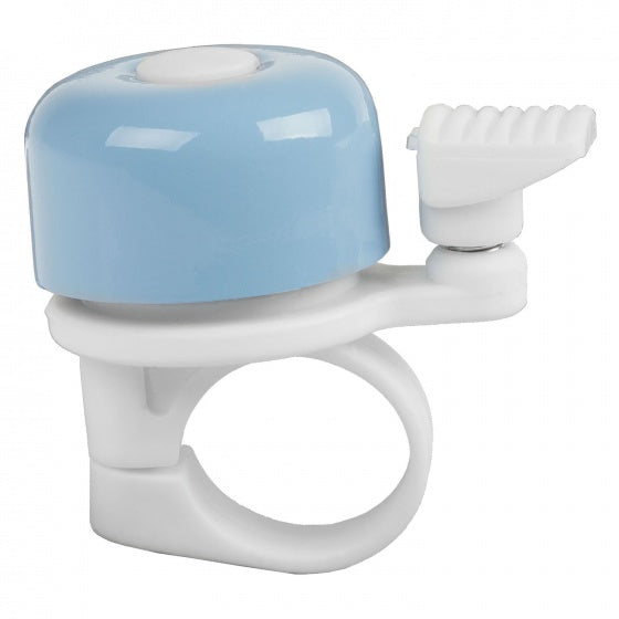 fietsbel mini 35 mm staal blauw/wit