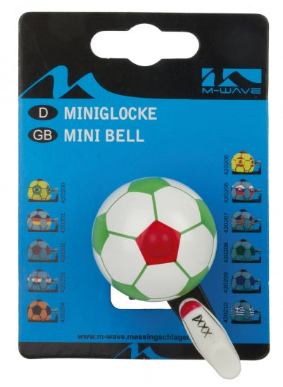 Fietsbel Mini Voetbal Rood Wit Groen