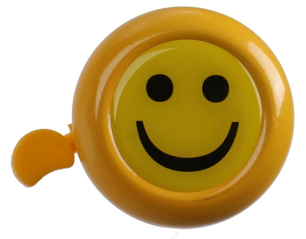 fietsbel Smiley 53 mm staal geel