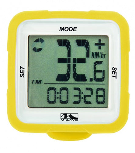 Fietscomputer XIV Silicon 14 Functies Draadloos Geel