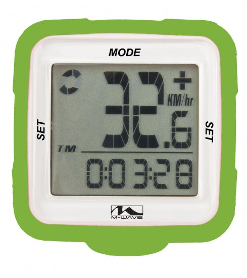 Fietscomputer XIV Silicon 14 Functies Draadloos Groen