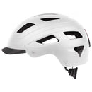 fietshelm Urban met licht ABS matwit mt 55-58 cm