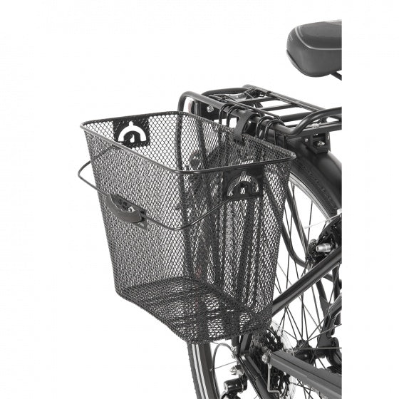 fietsmand achter staal 17 liter zwart