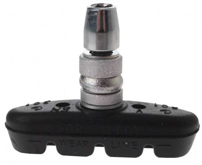 remblok V-brake 55 x 16,5 mm zwart per stuk