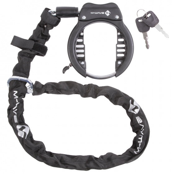 ringslot met insteekketting XL 1000 x 5,5 mm zwart
