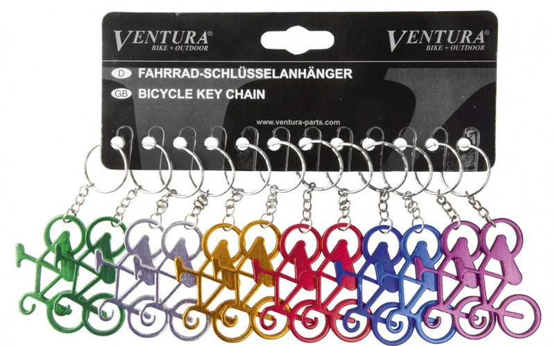 Sleutelhanger aluminium fiets (12 stuks)