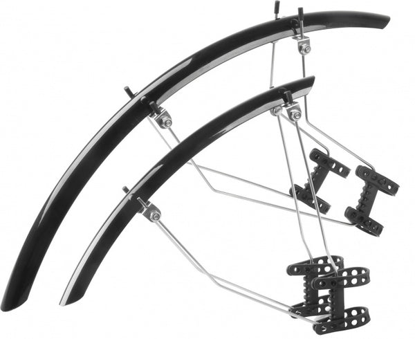 Spatbordset M-Wave Mud Max Race QR 33 EXT - zwart