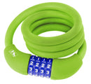 Spiraalslot cijfercombinatie silicone 1000 x 12 mm groen