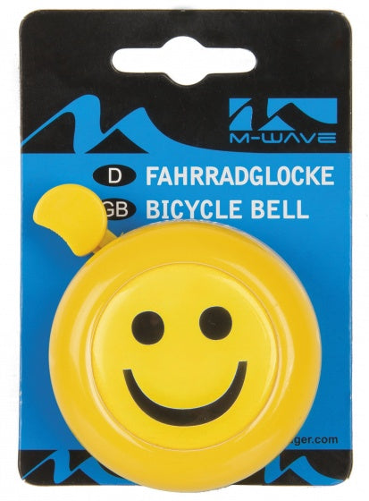 Stalen Fietsbel 3D Afbeelding Smiley Geel