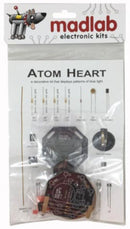 kit atoomhart pop 7 x 5 cm staal zwart/zilver/brons