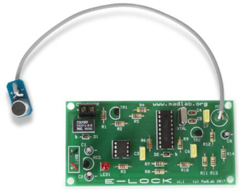 kit elektronisch combinatieslot 10 x 5 cm groen/grijs