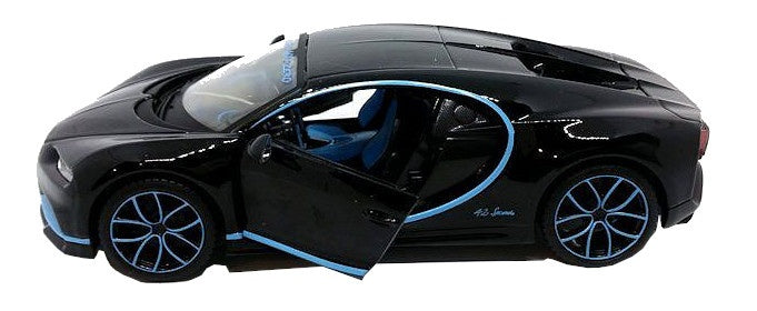 auto Bugatti Chiron 1:24 zwart/blauw