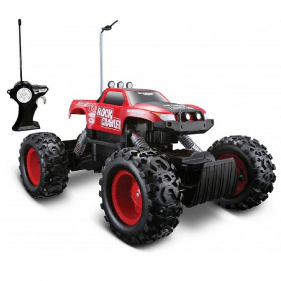 monstertruck RC Rock Crawler 6 x 6 cm 2,4 GHz rood/zwart