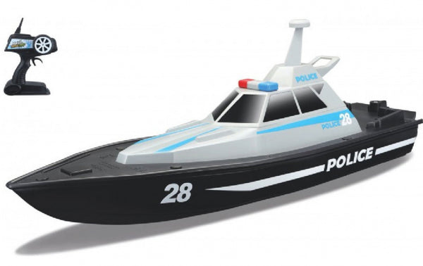 speedboot Police RC junior 35 x 11 cm zwart 2-delig