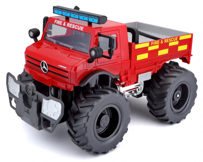 RC vrachtwagen Mercedes Benz Unimog U5023 1:16 rood