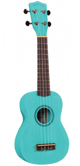 ukelele sopraan 21" lindenhout mintblauw