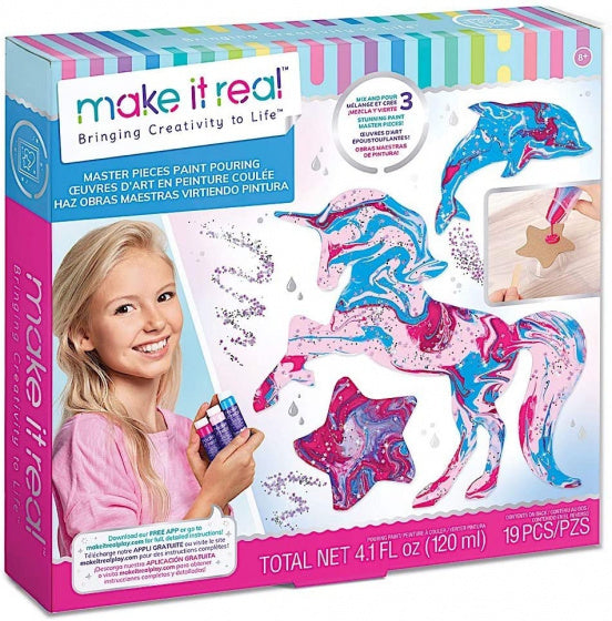 knutselset verffiguren meisjes roze 19-delig