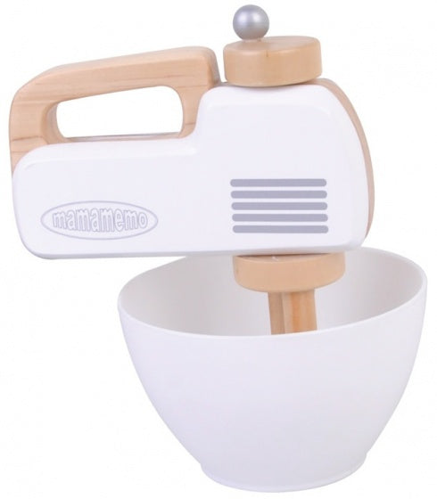 handmixer hout 13 x 6 x 10 cm wit