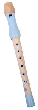 houten fluit 32,4 x 3,2 cm lichtblauw