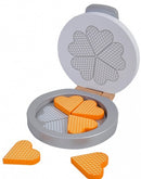 wafelijzer hout 13 cm wit/grijs