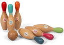 bowling-set junior 17,5 cm hout lichtbruin 9-delig