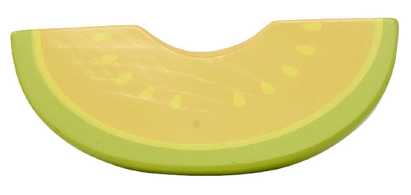schijf cantaloupe meloen hout geel/groen