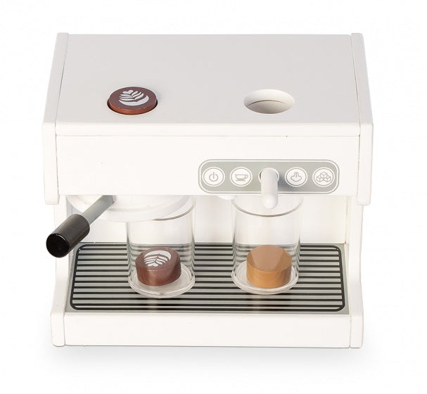 houten espressomachine 23,5 cm wit