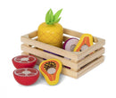 houten krat met fruit 16 cm 11-delig