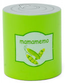 ingeblikte bonen 6 cm hout groen/zilver