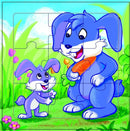 legpuzzel Konijnen junior 15 cm hout 9 stukjes