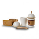 milkshakbekers 'to go' junior 7 cm hout wit 8-delig