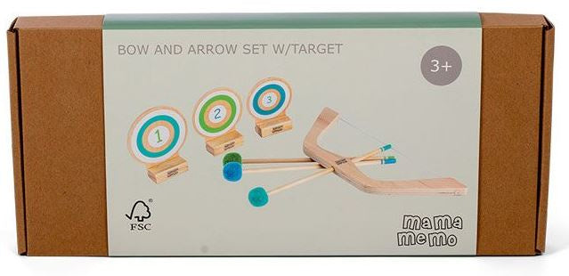 pijp-en-boog set junior 35 cm hout lichtbruin 8-delig