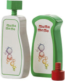 zeepflessen junior 12 cm hout wit/groen/rood 2-delig