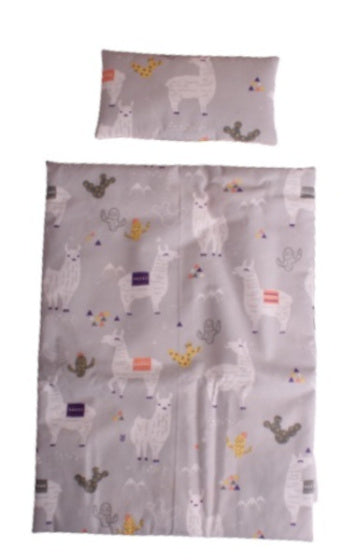 poppendeken Alpaca 100 x 135 cm polykatoen grijs