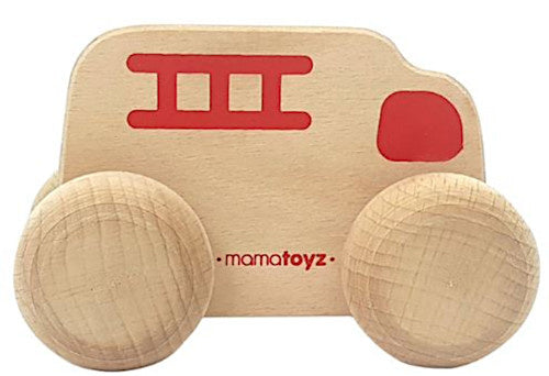 brandweerwagen junior 15 x 8 cm hout naturel