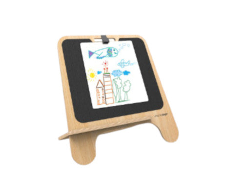 krijtbord Kara Tahta meisjes 50 cm hout naturel/zwart